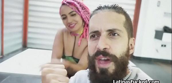  Unique Latina fucked on her first casting